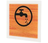 KHBUAB Panneau D'avertissement D'eau en Acrylique Jaune, Facile à Installer, Léger et Créatif pour Usage Intérieur et Domestique, Signalisation Sécurité Sol Mouillé