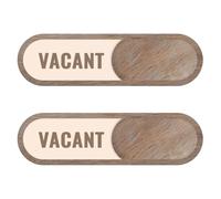 KHBUAB Panneau de Porte D'intimité Marron en Acrylique Forte Adhérence et Design Élégant, pour Bureaux et Écoles, Signalisation Réservation Simple à Utiliser