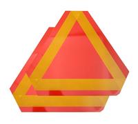 KHBUAB Panneaux de Signalisation Triangulaires Haute Réflectivité Rouge en Aluminium et Résistants aux Intempéries Lot de 2 pour Chariot de Golf et Charrette à Cheval