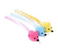 KHBUAB Peluche pour Chat de Souris Parfum d'herbe à Chat Lot de 3 Pièces pour D'intérieur pour Changer Le Comportement de Morsure Couleur Aléatoire