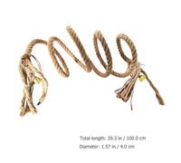 KHBUAB Perroquet Corde d'escalade Suspendue en Fer Jaune pour Oiseaux | Perchoir Confortable, Crochets Doubles et Clochettes Latérales, pour Perroquets Moyens et Enrichissement D'aviary