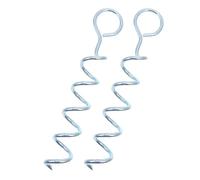 KHBUAB Piquets d'ancrage pour Chien 2pcs en Fer Argenté Légers et Faciles à Installer, pour Camping et Jardin Arrière, Fixation Sûre et Pratique
