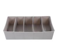 KHBUAB Plateau de Rangement pour Caisse Enregistreuse Gris 5 Compartiments, Boîte Compartimentée pour Pièces et Billets, Organisation Bureau et Espace de Travail, Boîte de Conservation