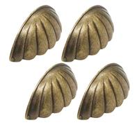 KHBUAB Poignée Tiroir Forme Coquille Vintage en Alliage de Zinc, Lot de 4 Poignées pour Commode et Placard, Design Simple et Sûr pour Renouveler Vos Meubles