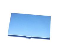 KHBUAB Porte-carte Élégant et Facile à Utiliser Professionnel Bleu en Alliage D'aluminium pour Cartes de Visite et Cartes de Crédit