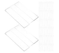 KHBUAB Porte-étiquettes de Prix Acrylique Transparent 20pcs, Design Plat Mural, Résistant et Gain de Place, pour Supermarchés et Expositions