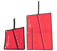 KHBUAB Porte-Outil en Toile Canvas Rouge 2pcs Compartiments Multiples, Léger et Résistant la Décoloration, pour Atelier et Rangement D'outils