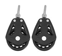 KHBUAB Poulie Double en Nylon et Acier Inoxydable, Lot de 2 Pièces, Système de Levage pour Voilier et Exercices de Gym