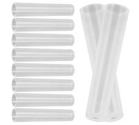 KHBUAB Protège-Crayons Transparents Rallonges, Lot de 10 Pièces, Embouts en Plastique pour Crayons Courts, Fournitures Scolaires et Dessin Artistique