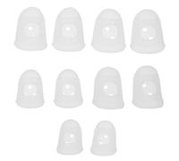 KHBUAB Protège-doigts en Silicone Lot de 10 Souples et Confortables Résistants à Déformation pour Kalimba Pratique du Piano à Pouces