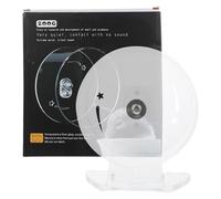 KHBUAB Roue d'exercice Transparente pour Hamster 15 Cm Support, Roue Silencieuse pour Petits Animaux, Accessoire de Course et Entraînement pour Hérisson et Rongeurs