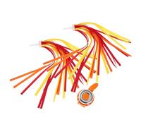 KHBUAB Rubans Colorés Sécurité Renforcée 2pcs pour Guidon de Vélo et Trottinette, Décorations Légères en Plastique et Ruban pour Garçon et Filles Lors D'aventures en Plein Air