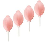 KHBUAB Souffleurs D'air en Caoutchouc Rose Nettoyant et Séchant Faux-cils Efficacement Kit de 4 pour Extensions de Cils Valve Unidirectionnelle
