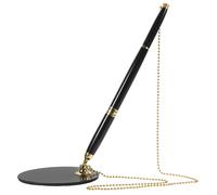 KHBUAB Stylo à Chaîne Support Fixe Stylo de Bureau Sécurisé pour Écriture de Chèques Fournitures de Bureautique Encre Fluide et Design Ergonomique