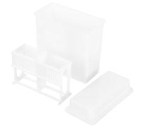 KHBUAB Support de Lames de Microscope pour 24 Lames Design à Fentes en Plastique Blanc Adapté aux Applications Histologiques et Cytologiques en Laboratoire