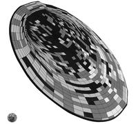 KHBUAB Tapis Illusion 3D en Polyester Motif Géométrique Rond, Tapis de Sol Pratique pour Chambre ou Salle à Manger, Effet Visuel Profond et Décoratif