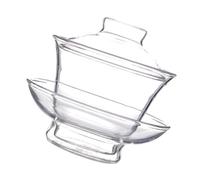 KHBUAB Tasse à Thé en Verre Transparent 1 Pièce Bol à Thé Chinois Épais Résistant à Haute Température avec Couvercle pour Maison