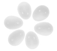 KHBUAB Œufs Factices Solides pour Perroquets 30 Pièces Plastique Blanc 15,6 MM X 21,4 MM pour Contrôle des Nids et Cycles de Reproduction