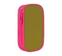 KHDKLXOHZ Jolie trousse à crayons de grande capacité vert mousse avec compartiments zippés, pour l'école, les étudiants, les filles, les garçons, les femmes, les hommes, rose, 3 D, Cartable