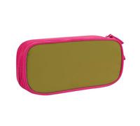 KHDKLXOHZ Jolie trousse à crayons de grande capacité vert mousse avec compartiments zippés, pour l'école, les étudiants, les filles, les garçons, les femmes, les hommes, rose, 3 D, Cartable