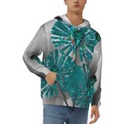 KHDKLXOHZ Sweat à capuche décontracté à manches longues avec cordon de serrage pour homme, gris, bleu sarcelle, fleur, papillon, imprimé en 3D avec poche, doux, élégant et confortable, Noir , 3XL