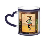 KHDKLXOHZ Tasse à café mignonne en céramique changeant de chaleur avec poignée en forme de cœur et motif 3D, 325 ml - Tasse à café et thé amusante