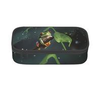 KHDKLXOHZ Trousse à crayons de grande capacité avec compartiment pour filles et garçons Motif grenouille d'arbre de la paix, 3D, Taille unique, Cartable