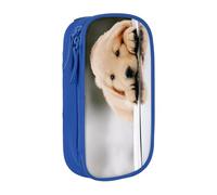 KHDKLXOHZ Trousse à crayons de grande capacité avec compartiments à fermeture éclair - Motif chien paresseux - Pour l'école, les étudiants, les filles, les garçons, les femmes, les hommes, bleu, 3 D