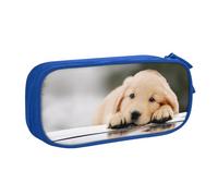 KHDKLXOHZ Trousse à crayons de grande capacité avec compartiments à fermeture éclair - Motif chien paresseux - Pour l'école, les étudiants, les filles, les garçons, les femmes, les hommes, bleu, 3 D
