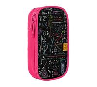 KHDKLXOHZ Trousse à crayons de grande capacité avec compartiments et fermeture éclair - Formule mathématique - Pour l'école, les étudiants, les filles, les garçons, les femmes, les hommes, rose, 3 D