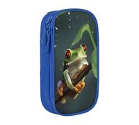 KHDKLXOHZ Trousse à crayons de grande capacité avec fermeture éclair et motif grenouille d'arbre de la paix avec compartiments pour l'école, les étudiants, les filles, les garçons, les femmes, les