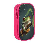 KHDKLXOHZ Trousse à crayons de grande capacité avec fermeture éclair et motif grenouille d'arbre de la paix avec compartiments pour l'école, les étudiants, les filles, les garçons, les femmes, les