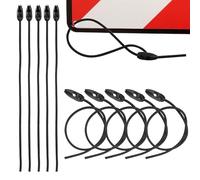 KHDULQ 10 Pièces Tendeur Elastique Sandow Tendeurs Noir pour Panneau d'Avertissement Porte-Vélos Italie Morceaux de Tendeurs Elastique avec Crochets 50 cm Camping,Tente,Rideaux Harnais d’Extension