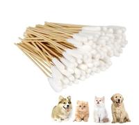 KHDULQ 100 PCS Cotons-Tiges pour Nettoyer Les Oreilles des Chiens, Nettoyeur d'oreilles pour Chiens, Cotons-Tiges pour Nettoyer Les Oreilles des Animaux Domestiques, Cotons-Tiges pour Chiens, Chats