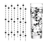 KHDULQ 18 Pièces Perles d'eau noir Bougies Flottantes | 1.2m Perle d'eau Bougie Flottante pour Vases Remplisseurs de Bouteilles d'eau, Mariages, Décorations de Centres de Table
