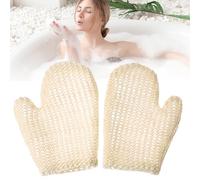 KHDULQ 2 Pièces Gant Exfoliant Corps,Gants Exfoliants en Sisal Gant de Crin Exfoliant Corps Gant Kessa Gommage,pour Hommes et Femmes,Gommage Naturel et Efficace,Élimine les Peaux Mortes