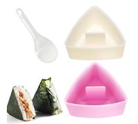 KHDULQ Moule Onigiri Triangle,Moule a Sushi Triangulaire Kit Sushi Moule Onigiri Maker Moule Boule Riz Bento Moule,Surface Antiadhésive Facile Nettoyer DIY Cuisine,Pour Boule Riz Diy Cuisine,3 Pcs