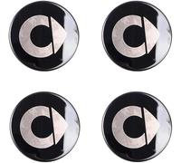 KHDWOB 4 Pièces Auto Cache Moyeux pour Smart Fortwo Forfour 450 451 453, Auto Centre Roue Cache Moyeu, Jante Centre D'emblème Accessoires de Logo D'emblème de Décoration de Pneus