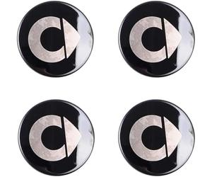 KHDWOB 4 Pièces Auto Cache Moyeux pour Smart Fortwo Forfour 450 451 453, Auto Centre Roue Cache Moyeu, Jante Centre D'emblème Accessoires de Logo D'emblème de Décoration de Pneus