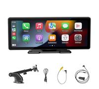 KHDWOB Écran CarPlay Voiture pour Citroen C4 Picasso 2008-2012, Portable CarPlay & Android Auto sans Fil Caméra de Recul, FM/AUX, Écran Tactile HD, Autoradio Portable,10.26 inches