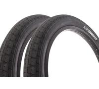 KHE Acme Lot de 2 pneus BMX 20 x 2,40 pouces - 640 g - Bande en acier - volumineux - Adhérence optimale - Street & Park - Noir - 1 paire