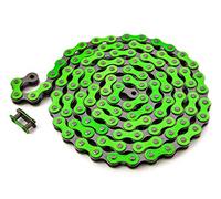 KHE BMX Chaîne Fixie 112 maillons gauche 1/2" x 1/8", seulement 385 g, avec chaîne antivol I4 - nombreuses couleurs, vert