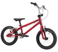 KHE EVO LL Vélo BMX 2025 14", léger, cadre et guidon en aluminium, frein en V arrière et pneus larges, pour enfants à partir de 95 cm, BMX freestyle pour street, piste pompe et course - Rouge