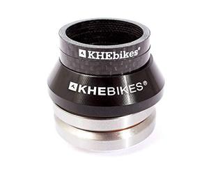 KHE Jeu de direction BMX intégré 1 1/8" 78 g Roulement industriel Noir | Intégré, roulement industriel, seulement 78 g, aluminium 7005, 41,8 mm x 45° x 45°, tasse supérieure 13 mm