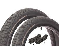 KHE MAC3 Kit de pneus BMX 20 x 2,40" - 690 g - Double carcasse en Kevlar - Comprend chambres à air Kenda AV - Haut de gamme - Street & Park