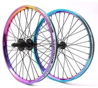 KHE OIL SLICK Jeu de roues de BMX, jante en aluminium, MVP 36H, 14 mm, pignon 9T et bande de jante