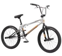 KHE Tricky AL Vélo BMX 20" - Cadre en aluminium - Rotor Affix - 2 freins en U - Pegs - 10,9 kg - Flatland Park Freestyle - Pour enfants et adultes - Modèle 2025 - Chrome/noir