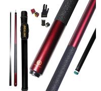 KHEALING Professional Carbon Fiber Pool Cue - 12.5 mm Tip - High Durability - 147 cm Pool Stick - Ideal for Pool Halls & Home Entertainment