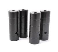 KHEbikes KHE BMX Axle Pegs Lot de 4 repose-pieds pour axe de 10 mm Filetage 3/8" Noir