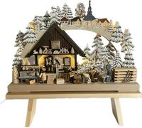 khevga Banc flottant surélevé en bois - Banc inférieur stable pour la présentation d'arcs de chandeliers, décoration, éclairage de Noël